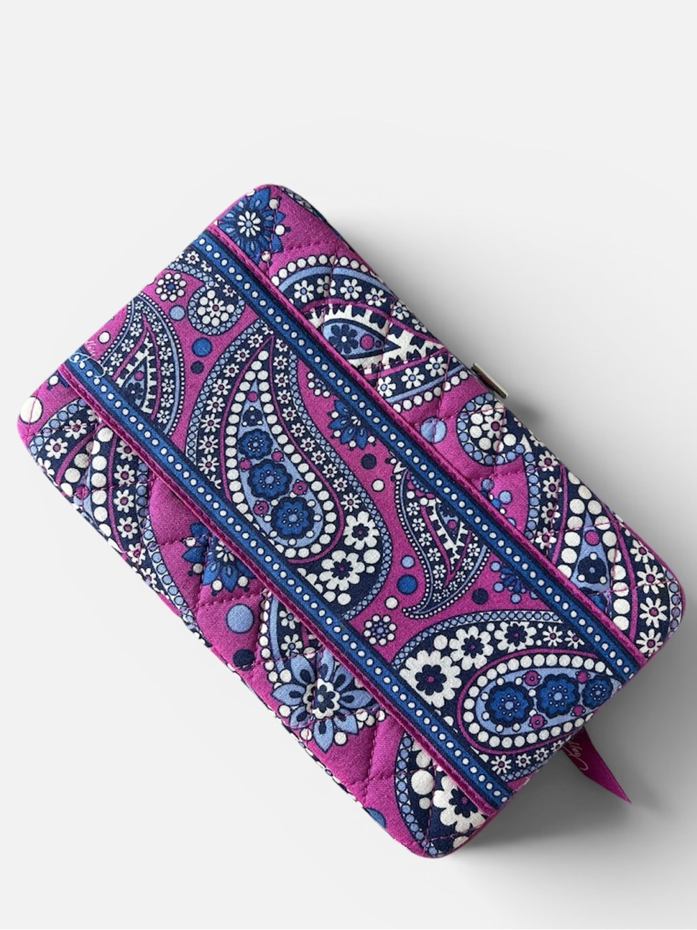 🆕 VERA BRADLEY BOYSENBERRY TRAVEL WALLET CLUTCH PAISLEY PASSPORT LARGE NWOT